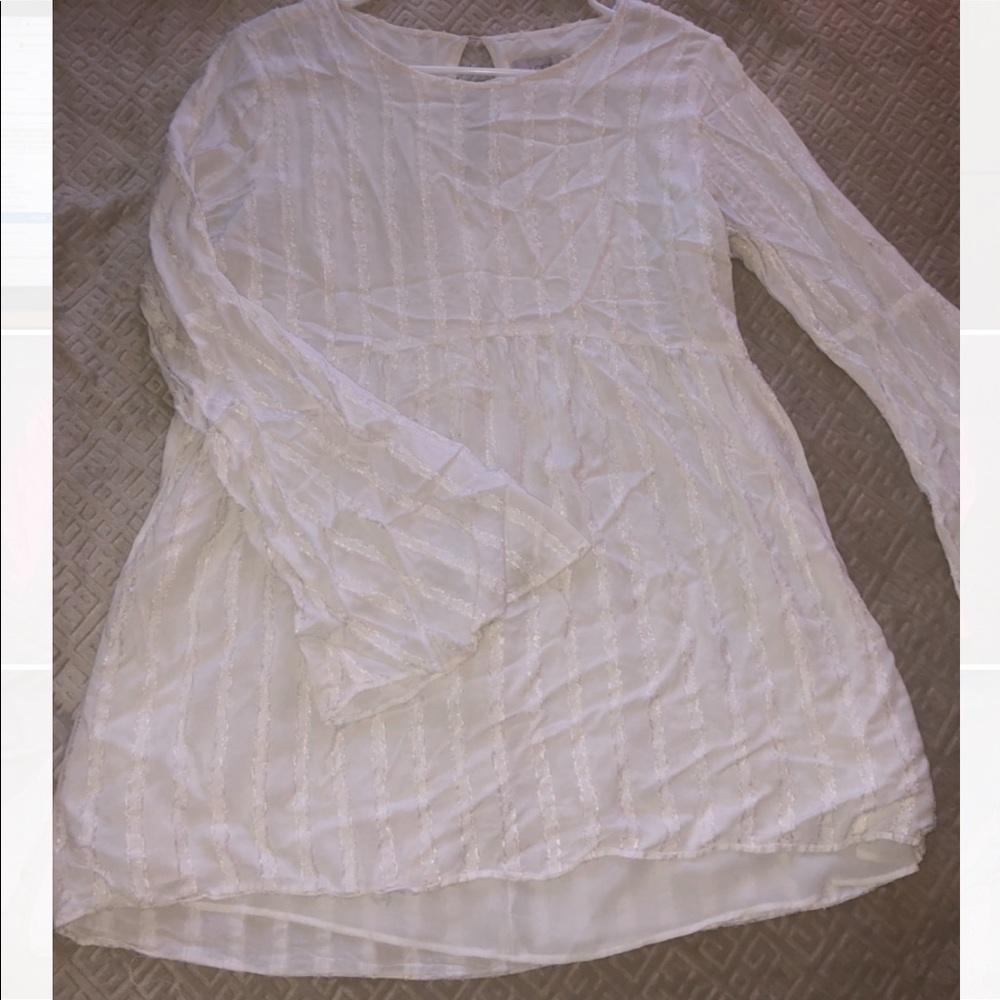 White Long Sleeve with Flare Sleeves